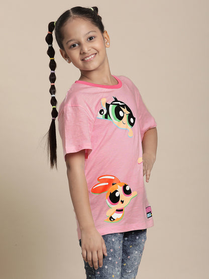 Powerpuff Girls Pink Tshirt For Girls