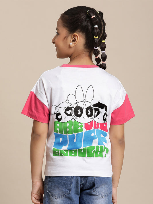 Powerpuff Girls White Tshirt For Girls