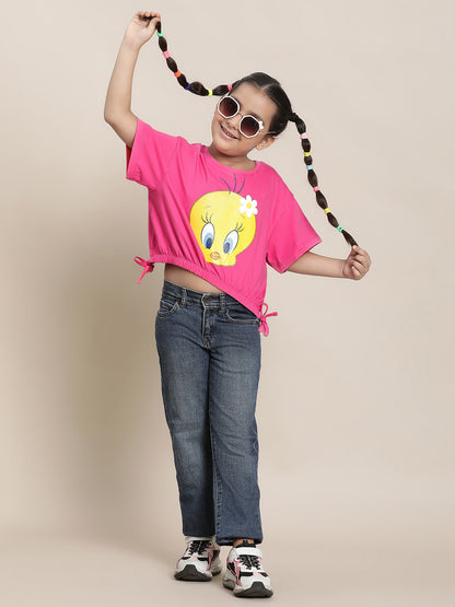 Looney Tunes Pink Tshirt For Girls