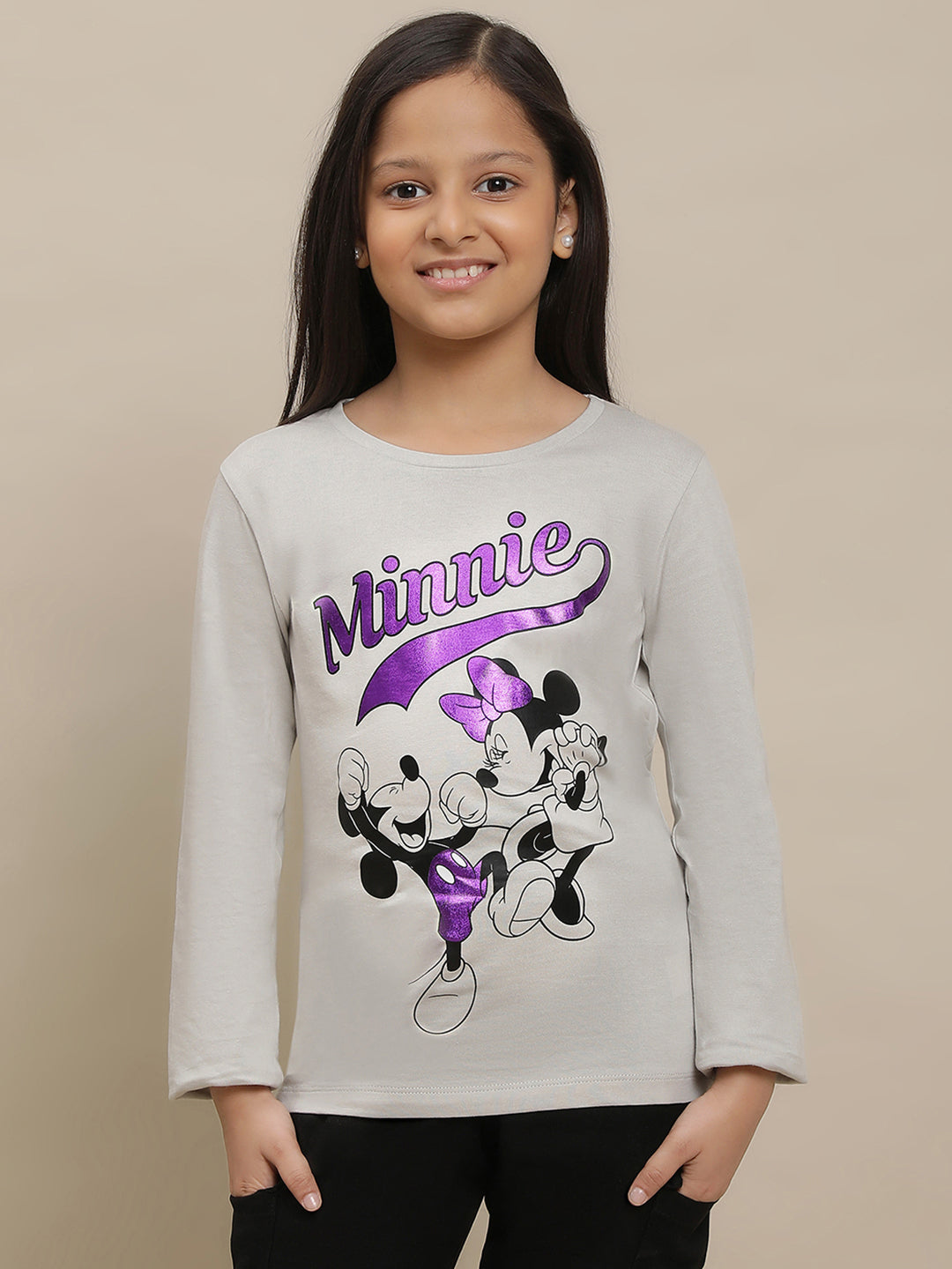 Mickey & Friends Grey Tshirt For Girls