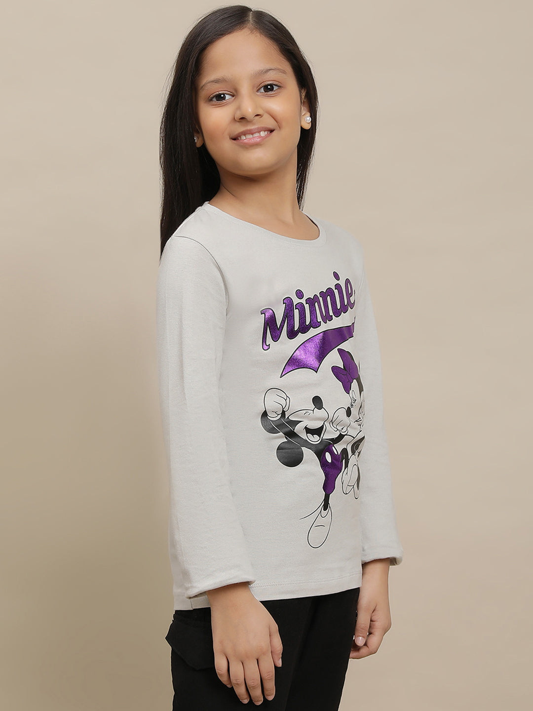 Mickey & Friends Grey Tshirt For Girls