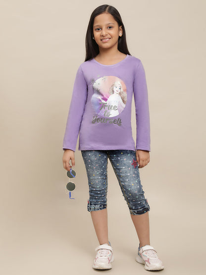 Frozen Violet Tshirt For Girls