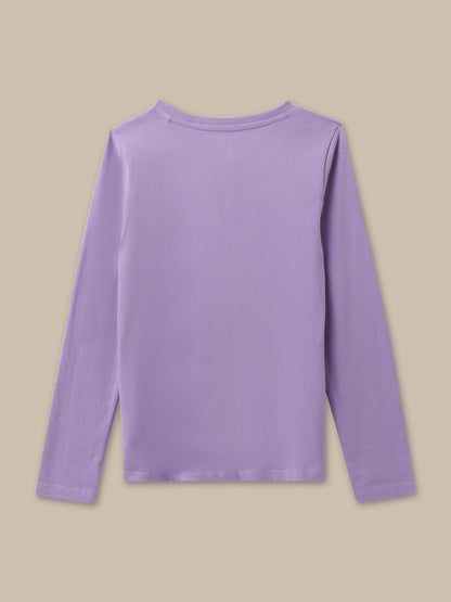 Frozen Printed Purple Tshirt For Girls