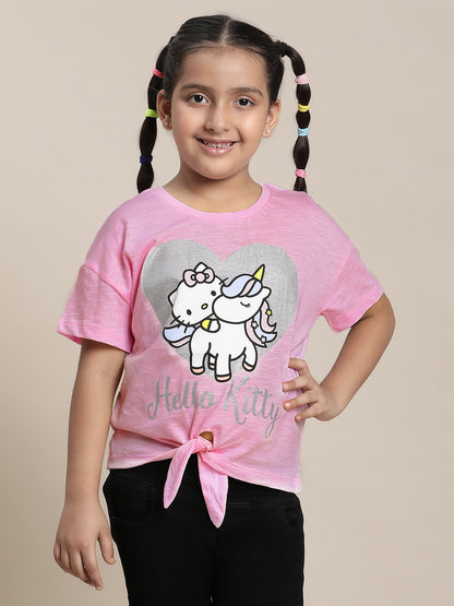 Hello Kitty Pink Tshirt For Girls