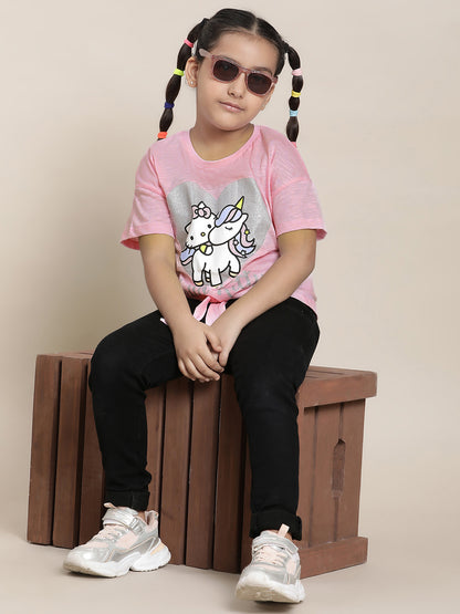 Hello Kitty Pink Tshirt For Girls