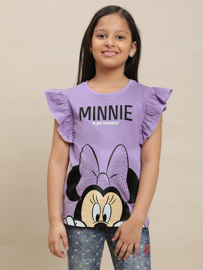 Mickey & Friends Violet Tshirt For Girls