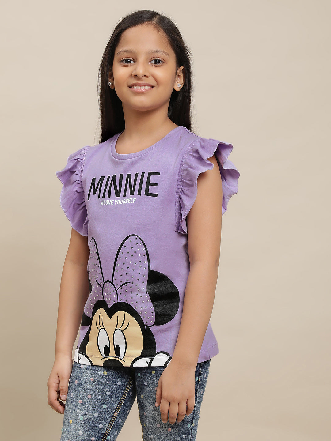 Mickey & Friends Violet Tshirt For Girls