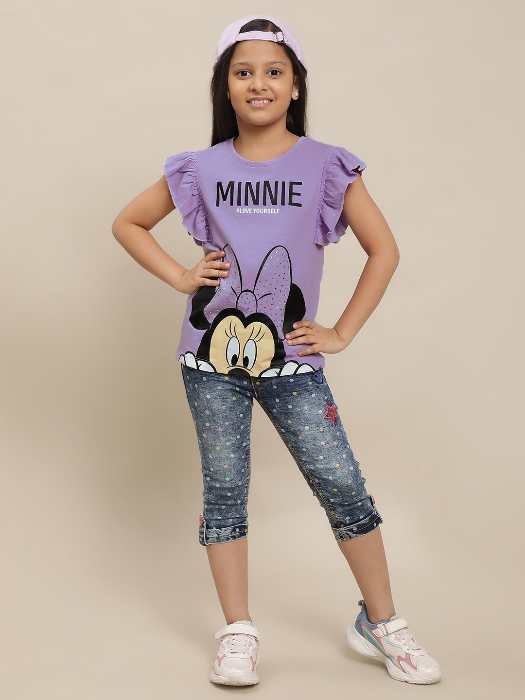 Mickey & Friends Violet Tshirt For Girls