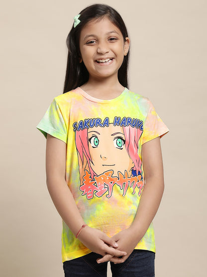 Naruto Multi Color Tshirt For Girls