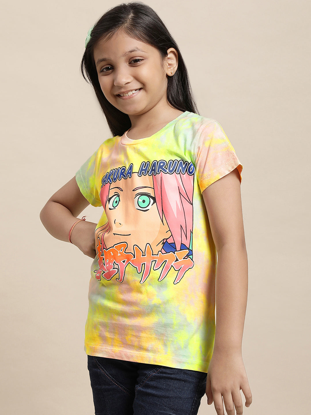 Naruto Multi Color Tshirt For Girls