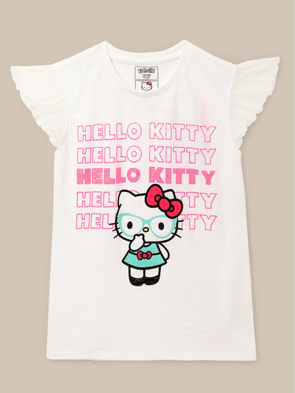 Hello Kitty White Tshirt For Girls