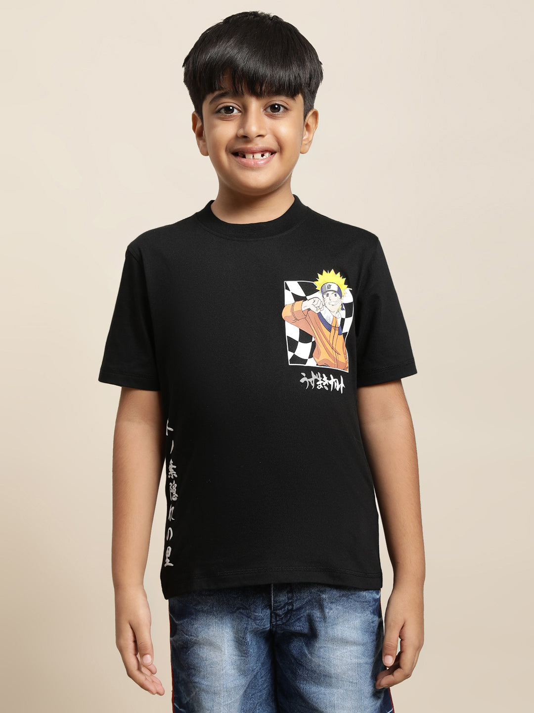 Naruto Black Tshirt For Boys