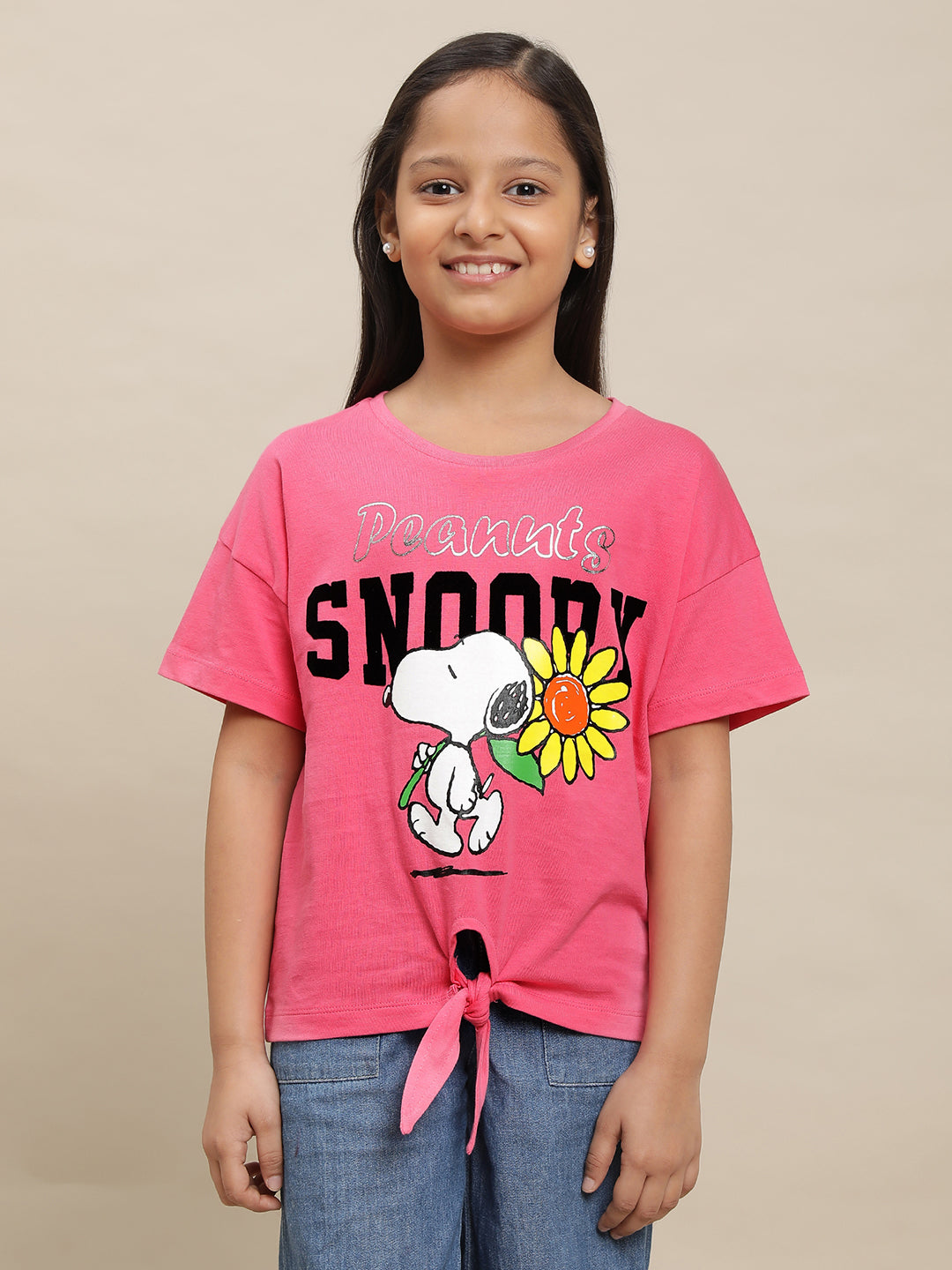 Peanuts Pink Tshirt For Girls