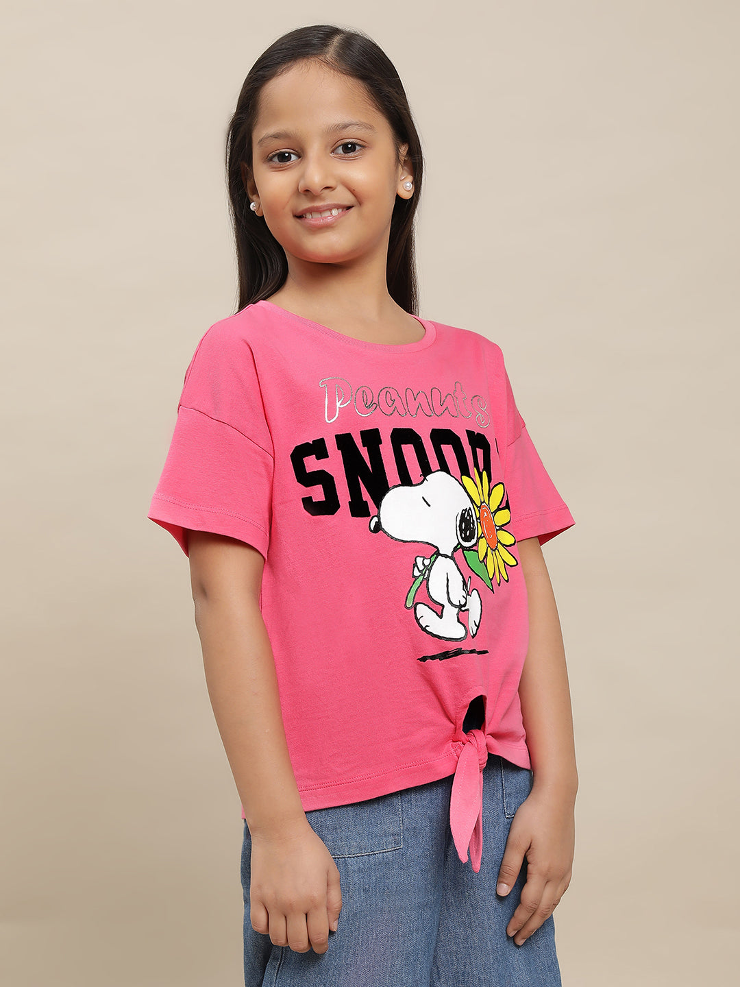 Peanuts Pink Tshirt For Girls