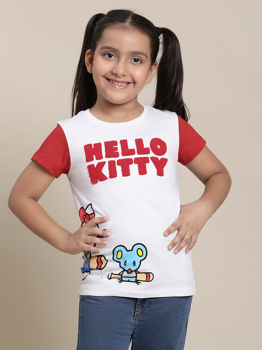 Hello Kitty Multi Color Tshirt For Girls