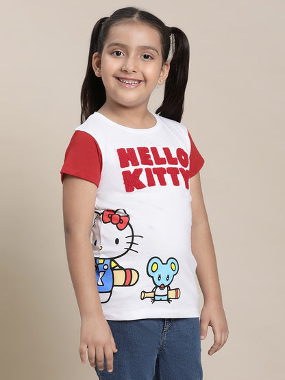 Hello Kitty Multi Color Tshirt For Girls