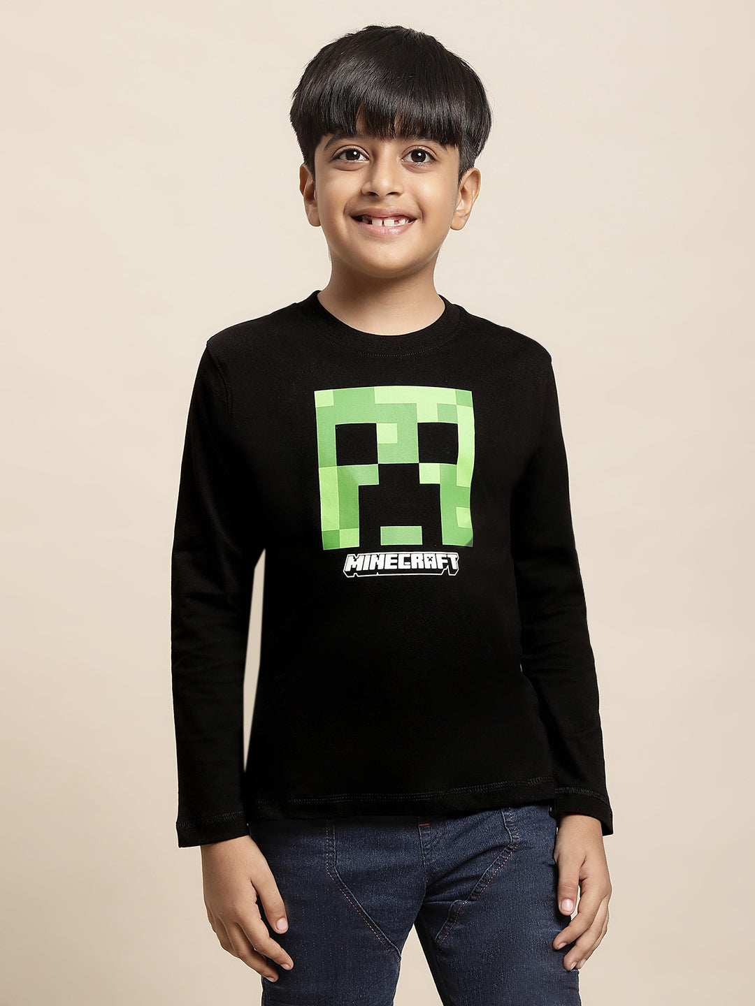 Minecraft Black Tshirt For Boys