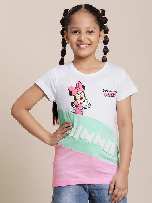 Mickey & Friends Multi Color Tshirt For Girls