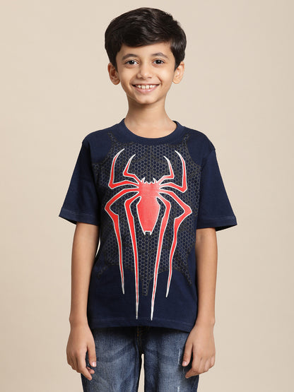 Spiderman Navy Tshirt For Boys