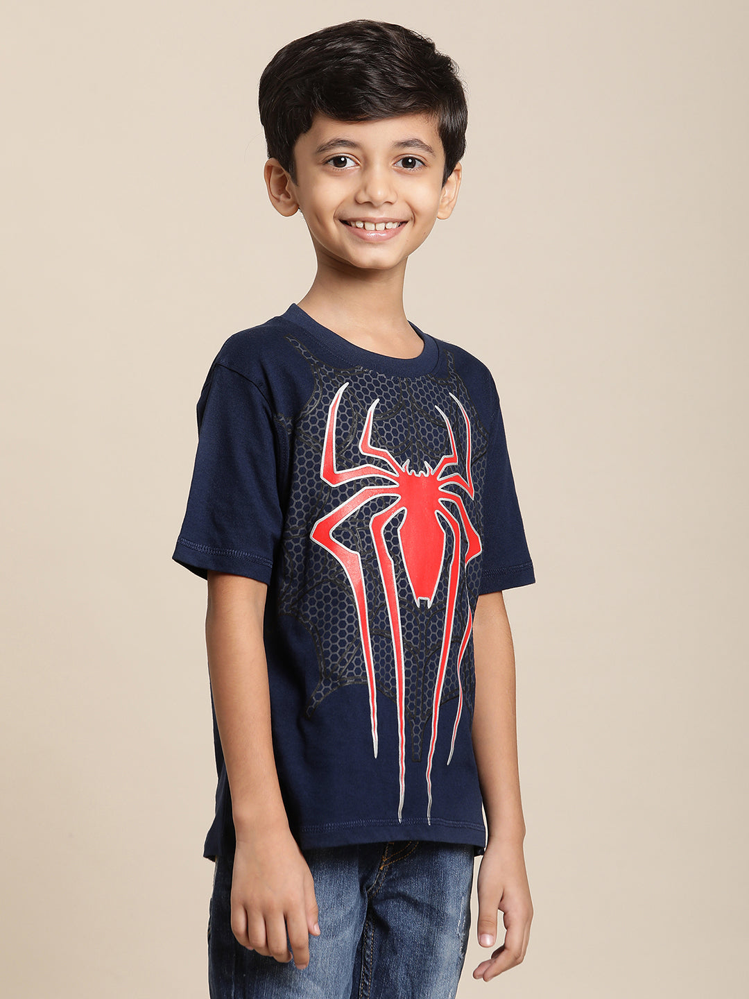 Spiderman Navy Tshirt For Boys