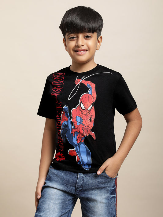 Spiderman Black Tshirt For Boys