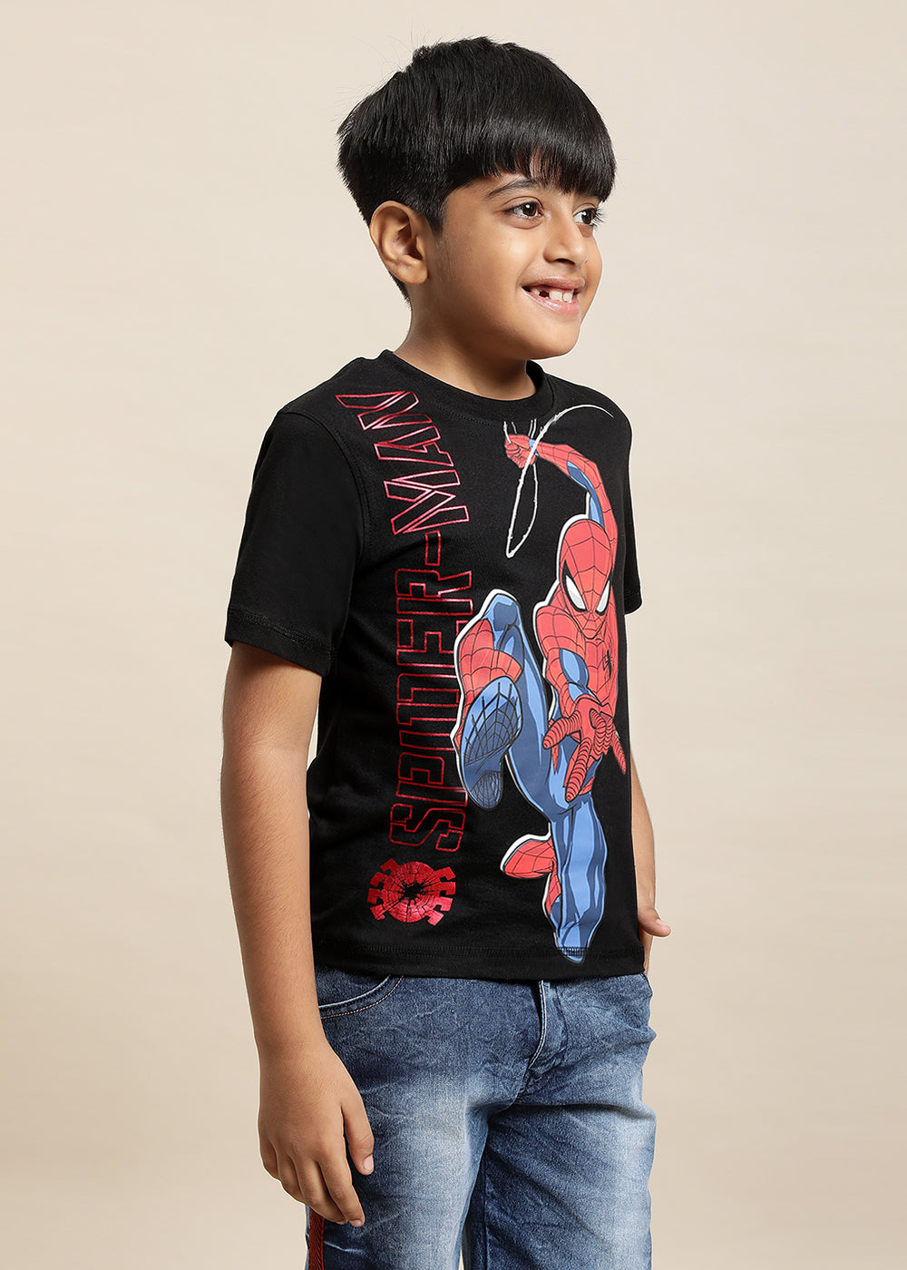 Spiderman Black Tshirt For Boys