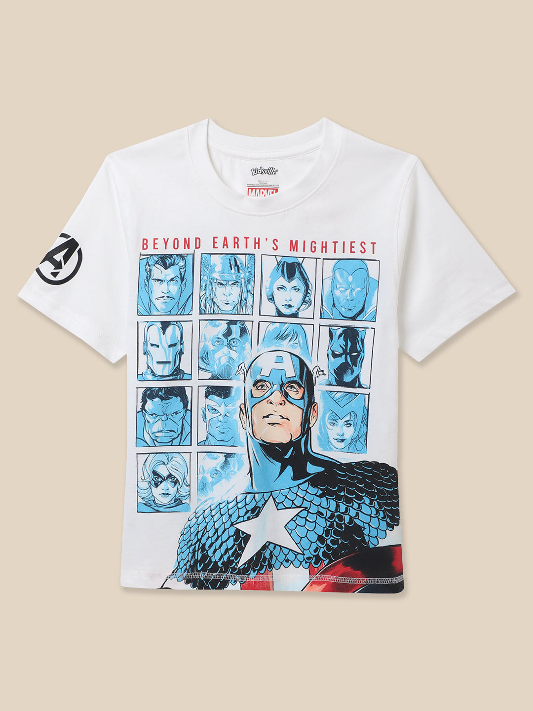 Avengers White Tshirt For Boys