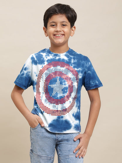 Captain America Multi Color Tshirt For Boys