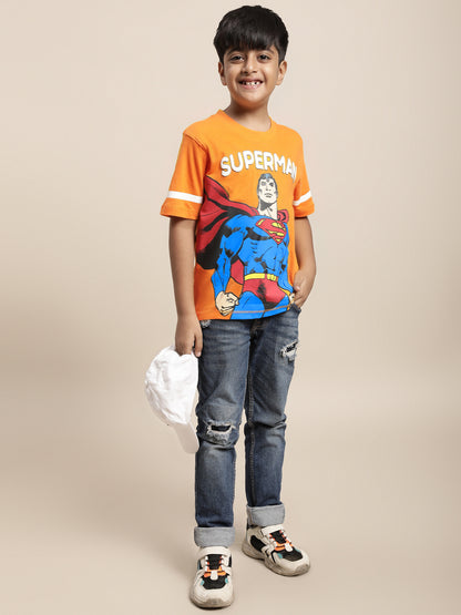 Superman Orange Tshirt For Boys