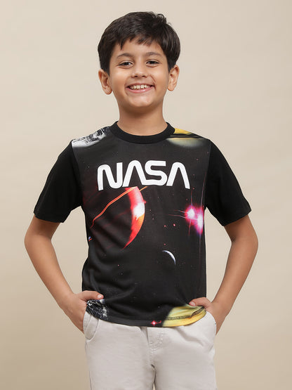 Nasa Black Tshirt For Boys