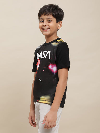 Nasa Black Tshirt For Boys