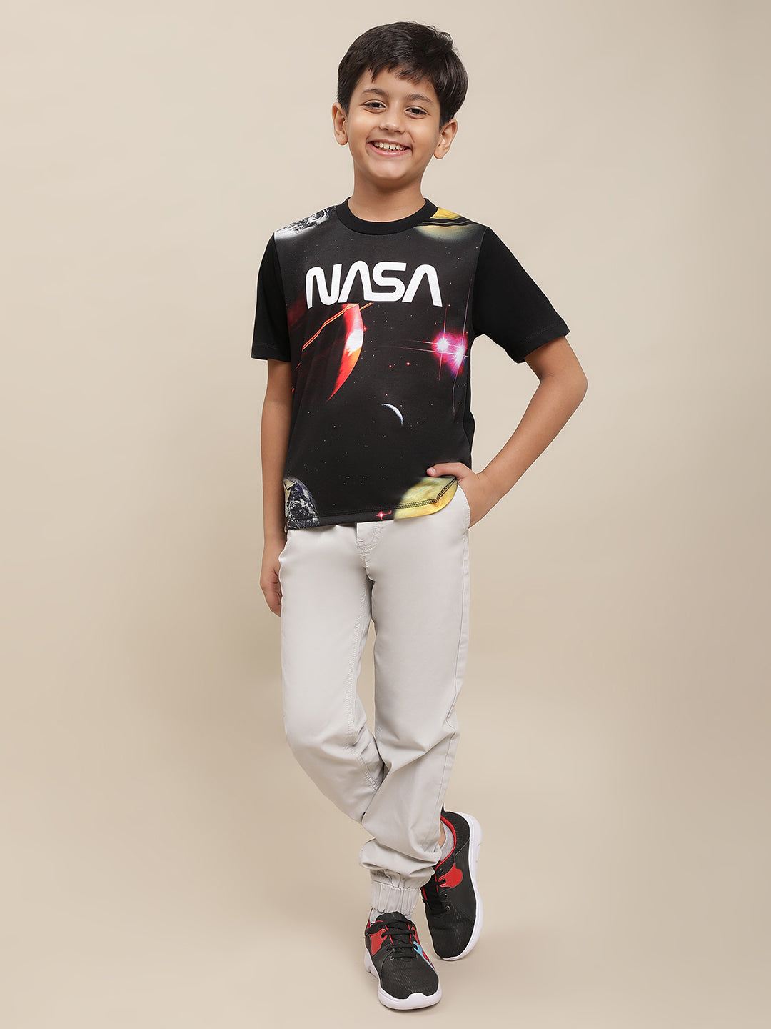 Nasa Black Tshirt For Boys