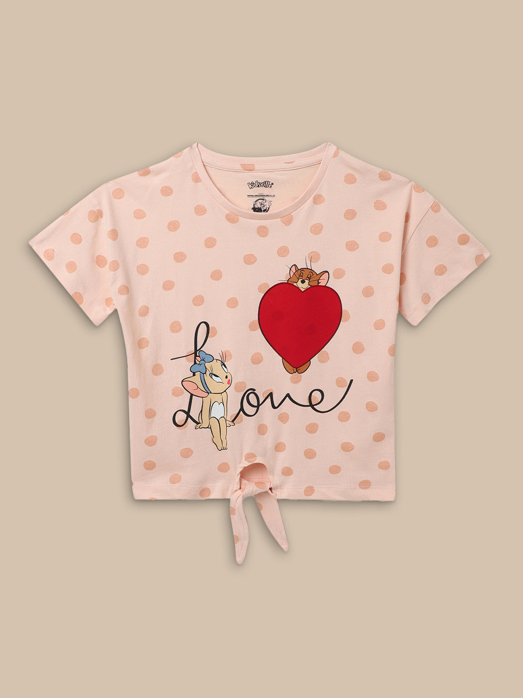 Tom & Jerry Pink Tshirt For Girls