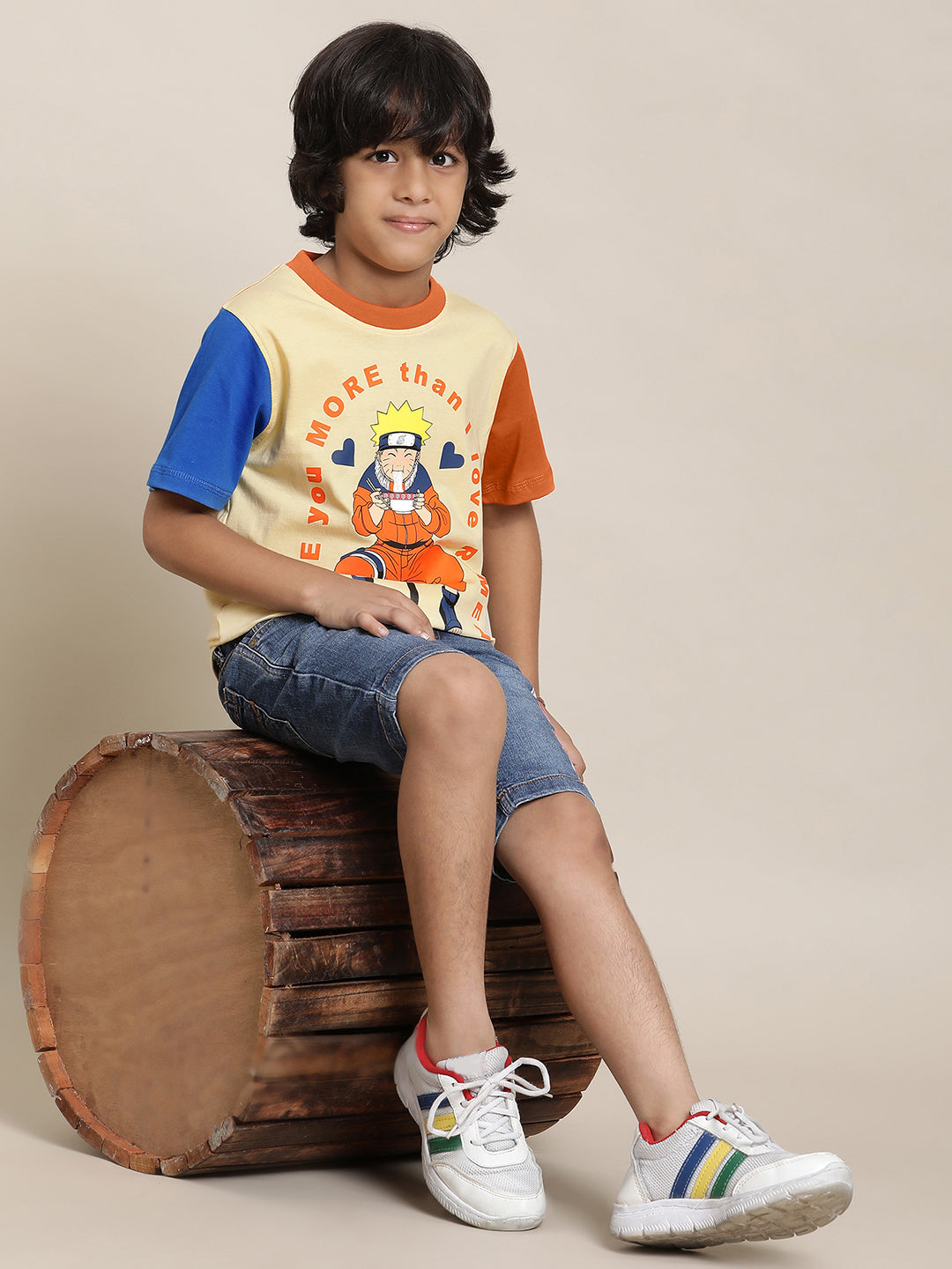 Naruto Beige Tshirt For Boys