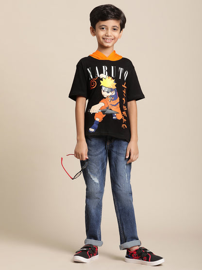 Naruto Black Tshirt For Boys