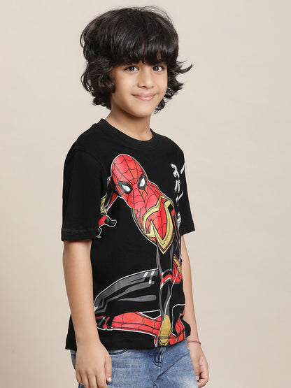 Spiderman Black Tshirt For Boys