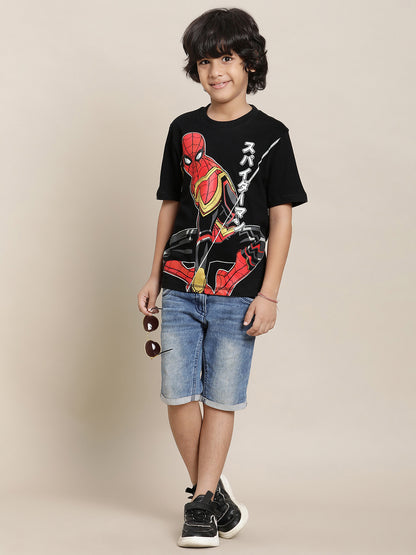 Spiderman Black Tshirt For Boys