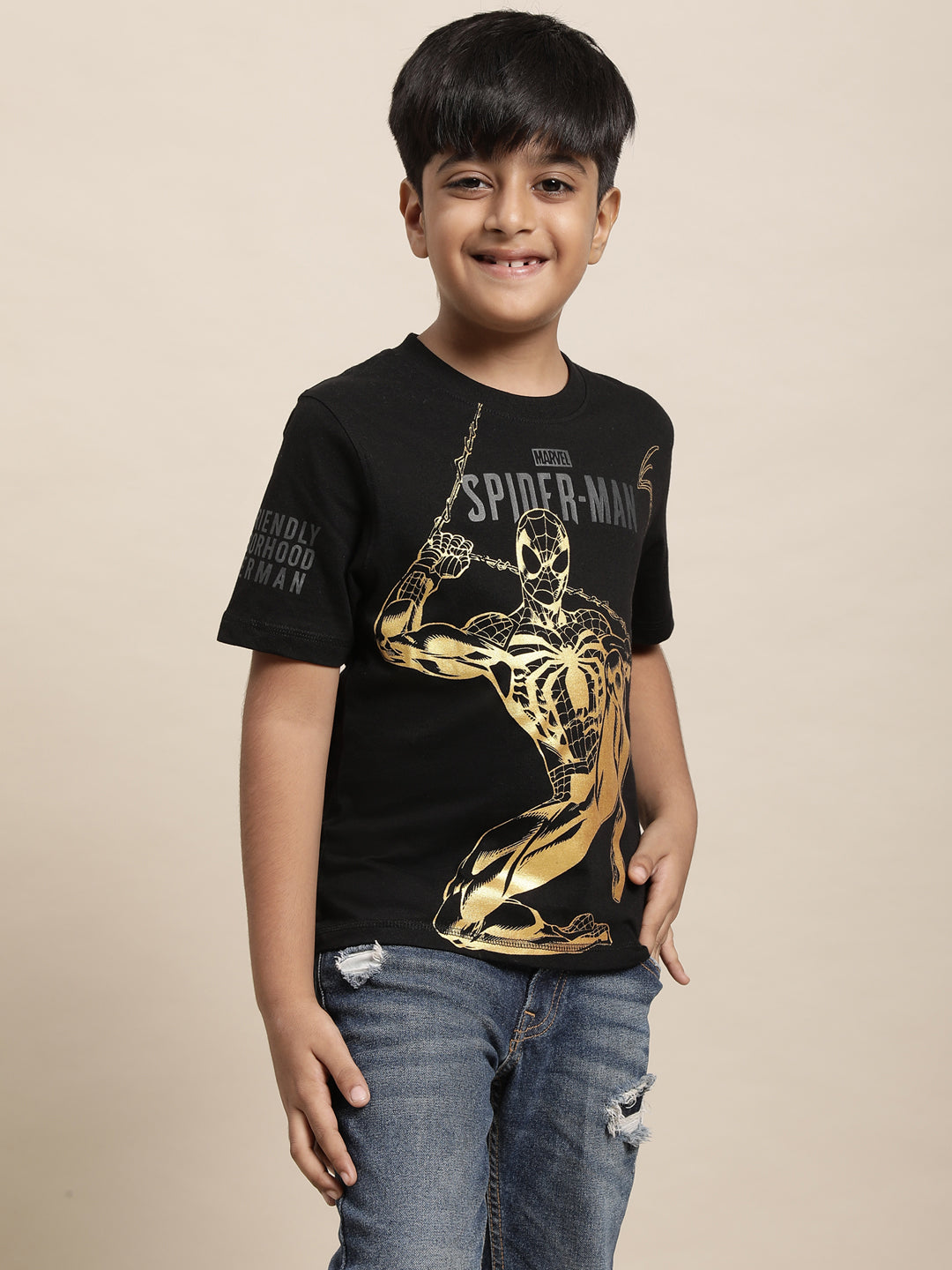 Spiderman Black Tshirt For Boys