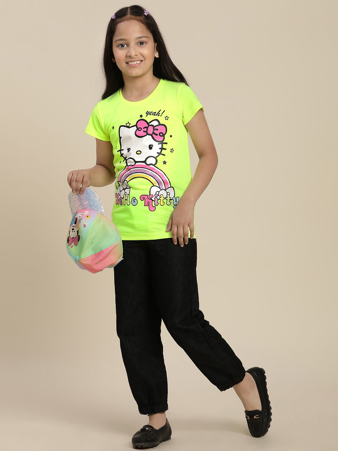 Hello Kitty Regular Fit Tshirt For Girls