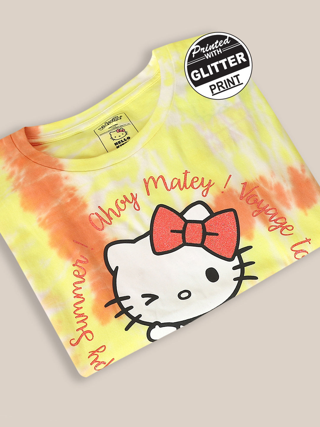 Hello Kitty Regular Fit Tshirt For Girls