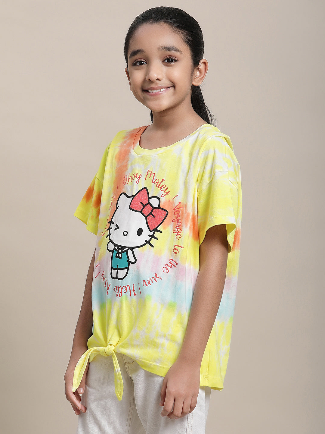 Hello Kitty Regular Fit Tshirt For Girls