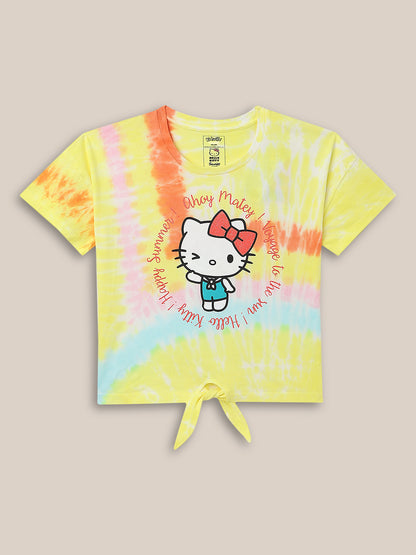 Hello Kitty Regular Fit Tshirt For Girls