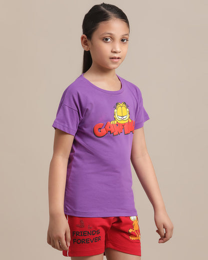 Garfield Relaxed Fit Tshirt For Girls