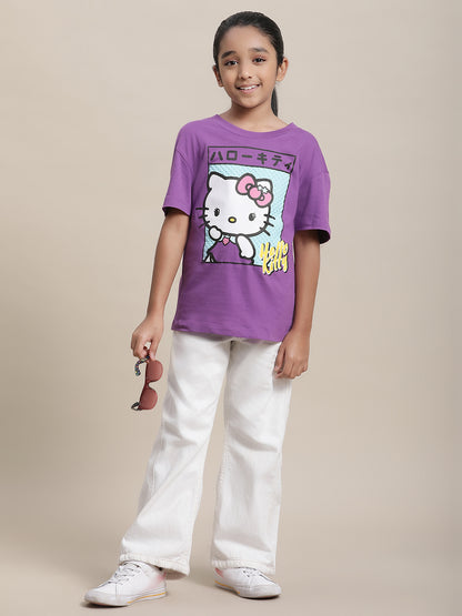 Hello Kitty Relaxed Fit Tshirt For Girls