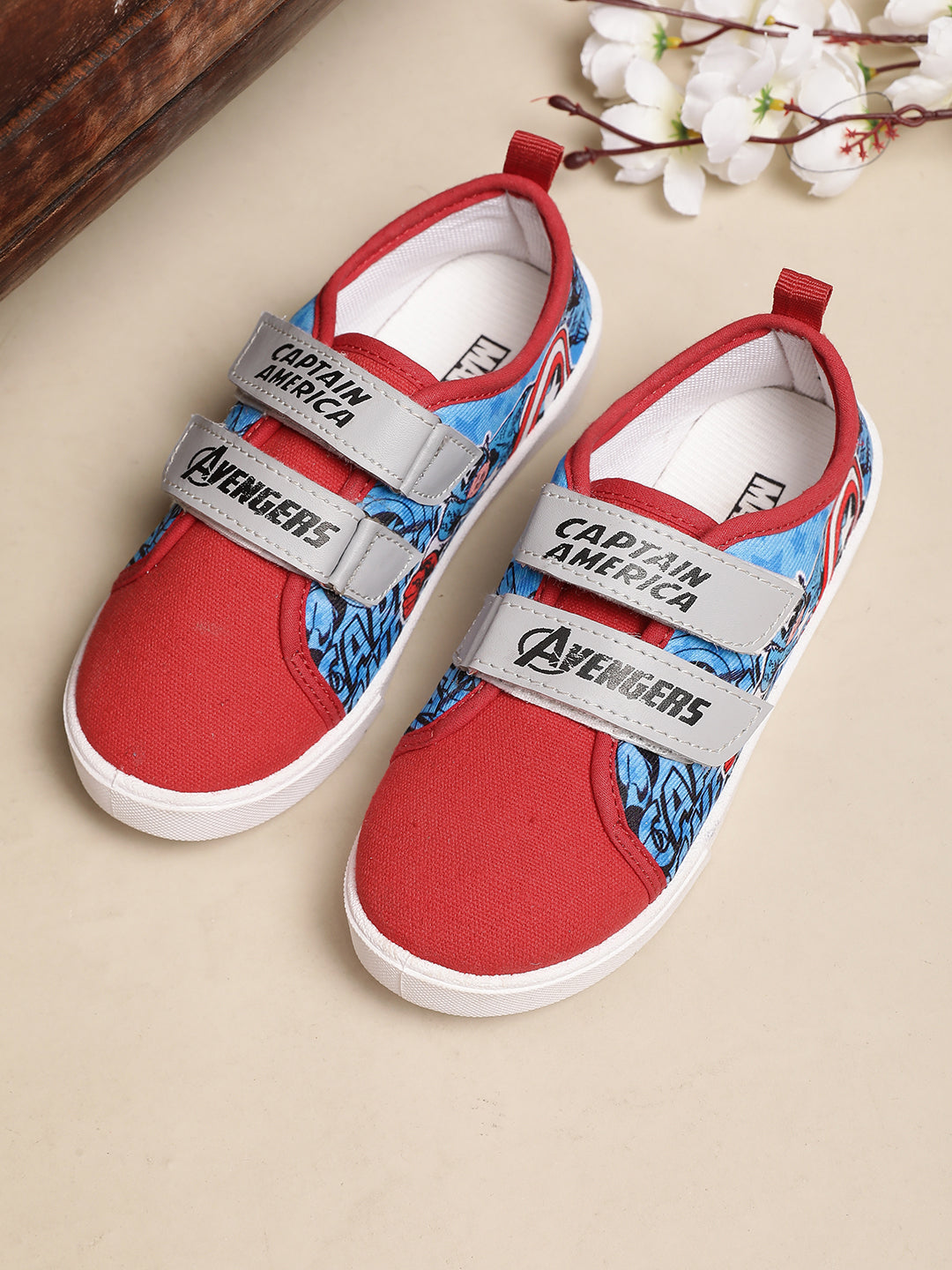 Captain America Red Shoes For Kids Boys