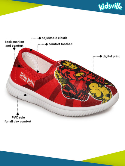 Iron Man Maroon Shoes For Kids Boys