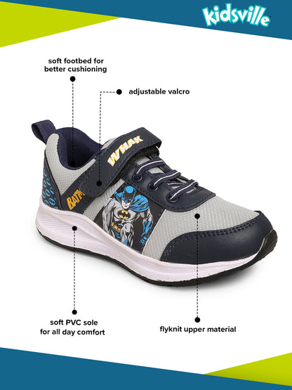 Batman Light Grey Shoes For Kids Boys