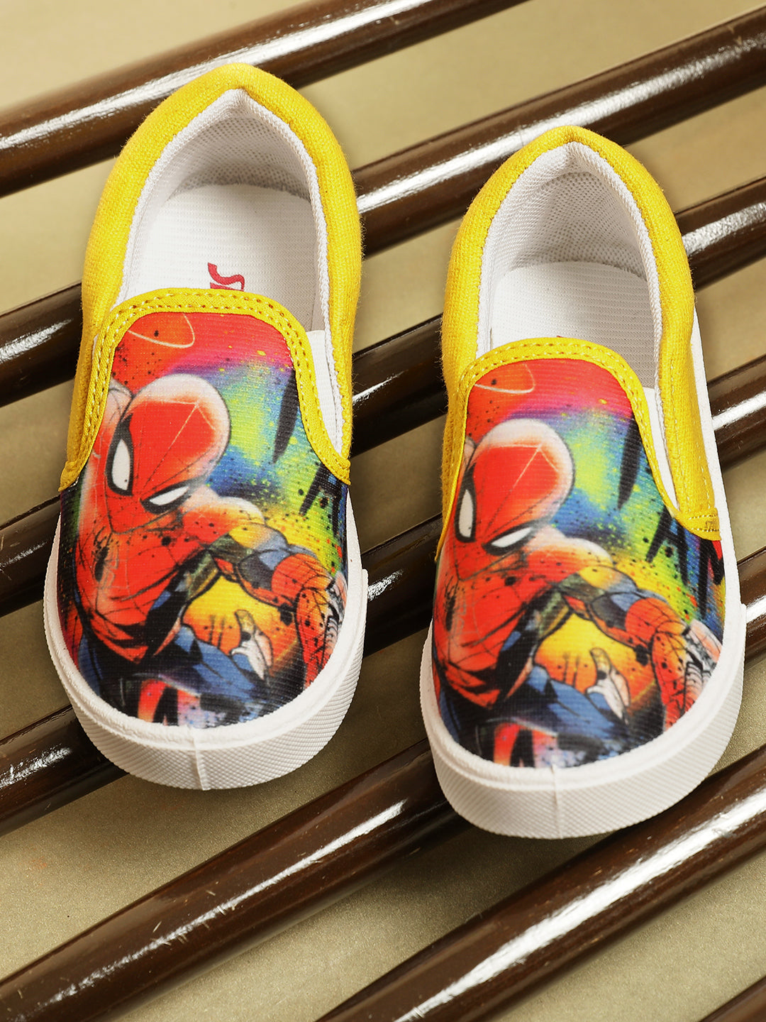 Spiderman Yellow Shoes For Kids Boys