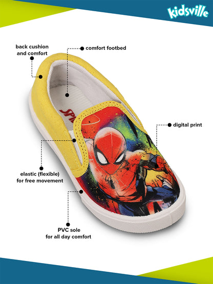 Spiderman Yellow Shoes For Kids Boys