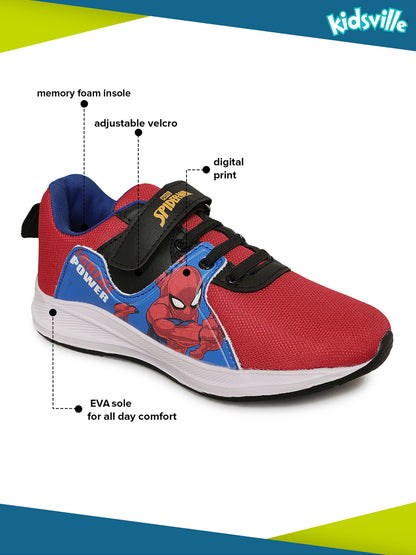 Spiderman Red Shoes For Kids Boys